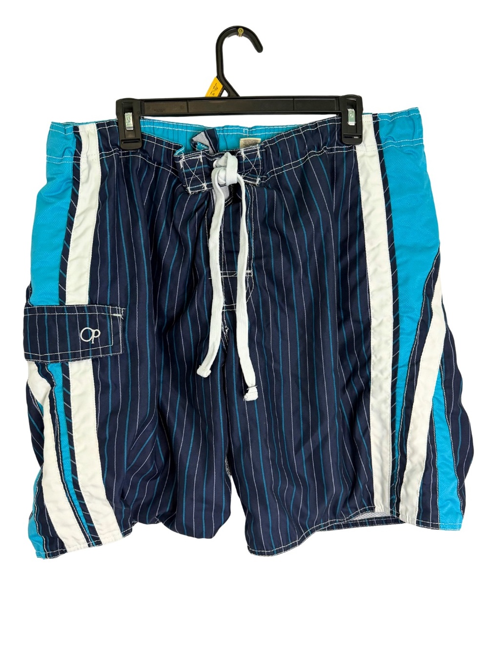 3/$20 OP Men’s Blue & White Striped Board Shorts Swim Trunks